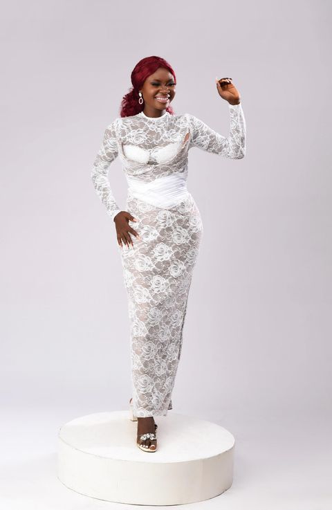 Purity white lace gele